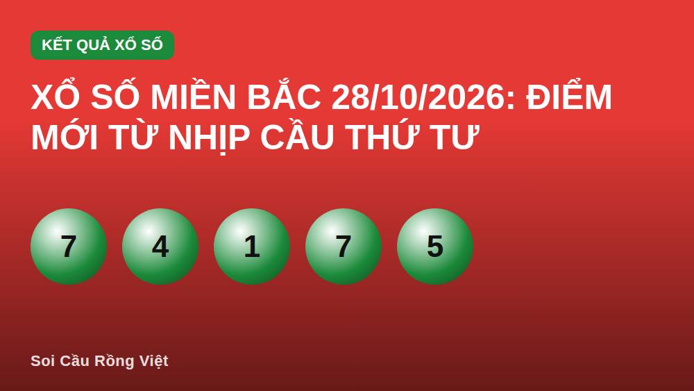 Xổ Số Miền Bắc 28/10/2026: Điểm Mới Từ Nhịp Cầu Thứ Tư